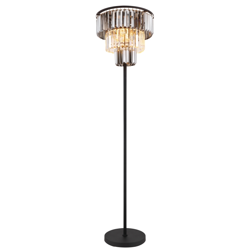 Globo - Lampada con piedistallo 3xE27/40W/230V diametro 40 cm nero