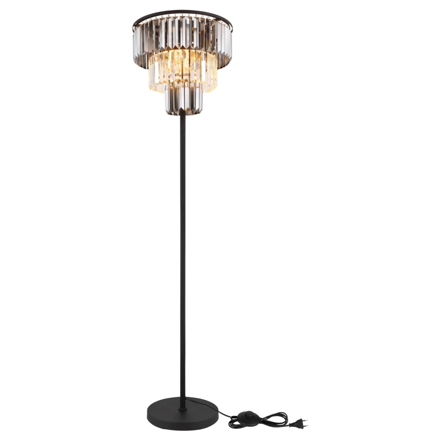 Globo - Lampada con piedistallo 3xE27/40W/230V diametro 40 cm nero