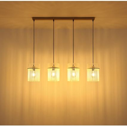 Globo - Lustre suspendu sur câble 4xE27/60W/230V