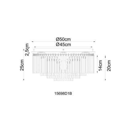 Globo - Plafoniera 5xE27/60W/230V Ø 50 cm