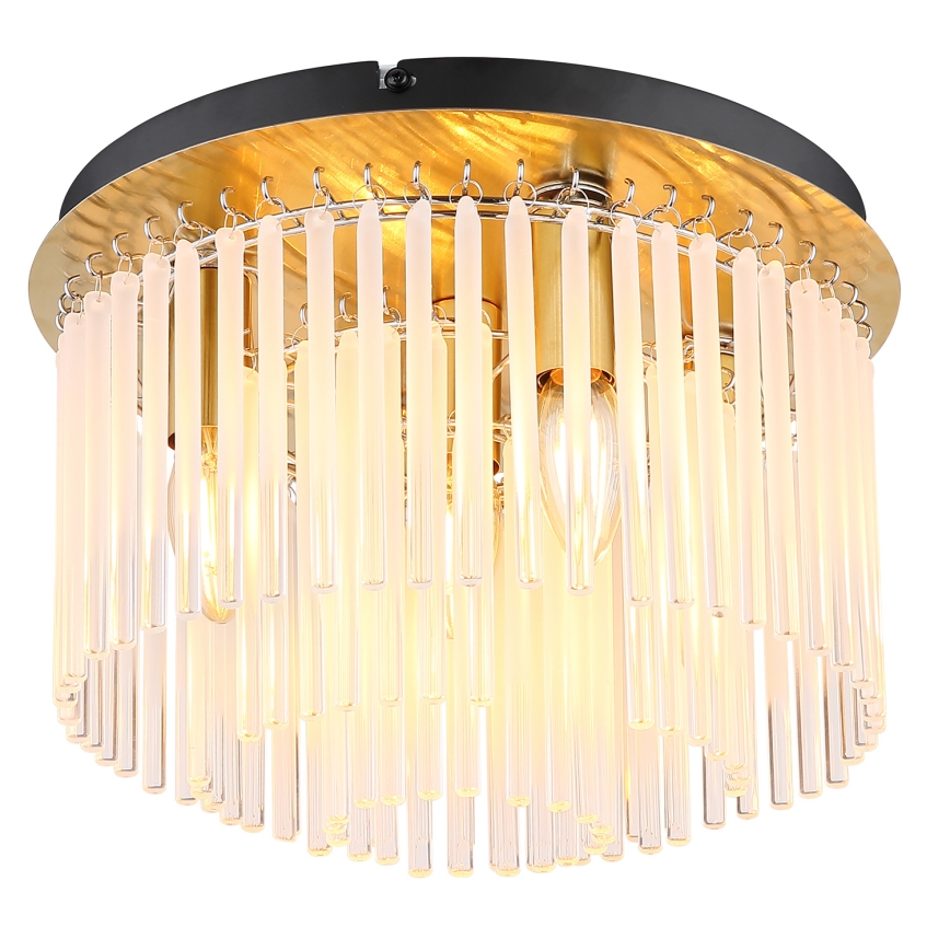 Globo - Plafoniera 5xE27/60W/230V diametro 32 cm oro