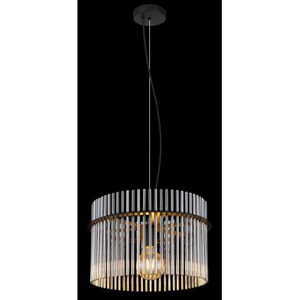 Globo - Lampadario a sospensione con filo 1xE27/60W/230V diametro 40 cm nero