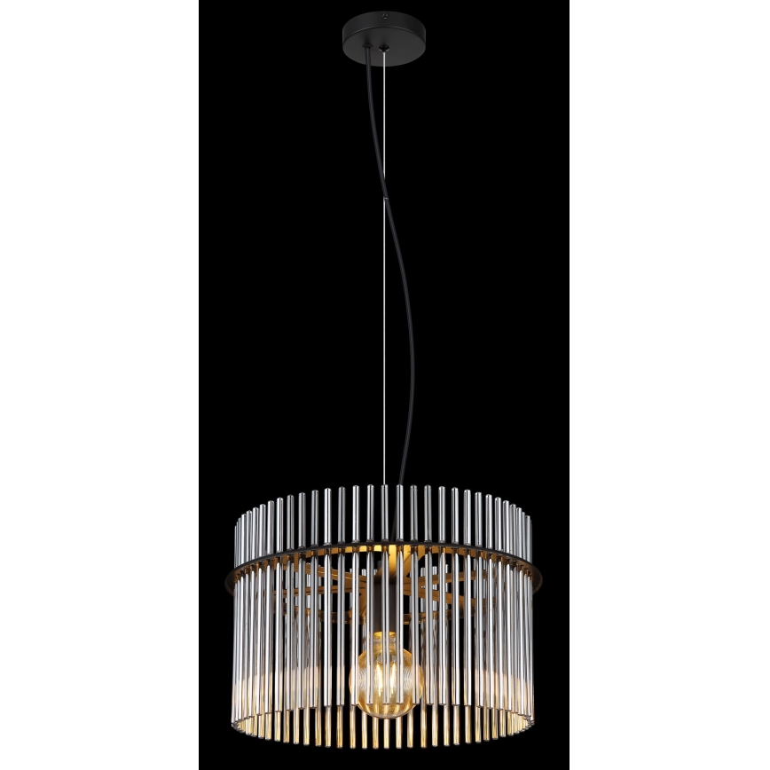 Globo - Lampadario a sospensione con filo 1xE27/60W/230V diametro 40 cm nero