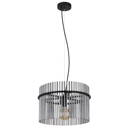 Globo - Lampadario a sospensione con filo 1xE27/60W/230V diametro 40 cm nero