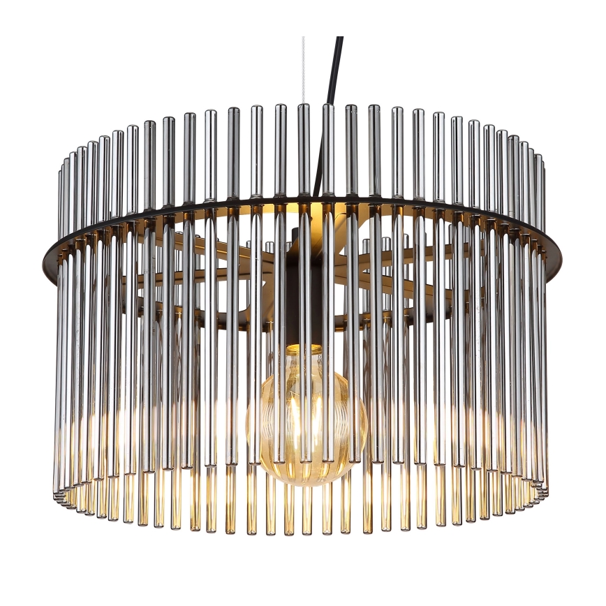 Globo - Lampadario a sospensione con filo 1xE27/60W/230V diametro 40 cm nero