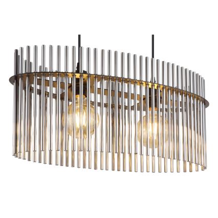 Globo - Lampadario a sospensione con filo 2xE27/60W/230V nero