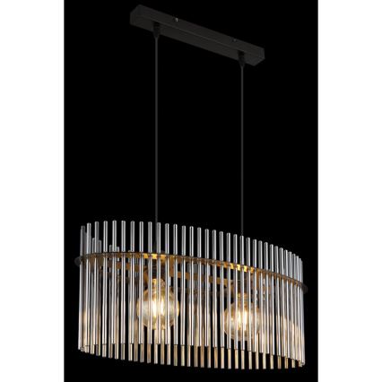 Globo - Suspension filaire 2xE27/60W/230V noir