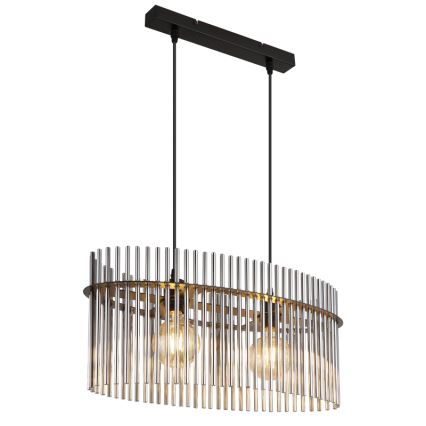 Globo - Suspension filaire 2xE27/60W/230V noir