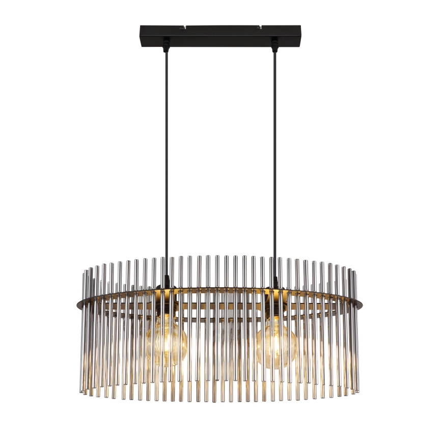 Globo - Suspension filaire 2xE27/60W/230V noir