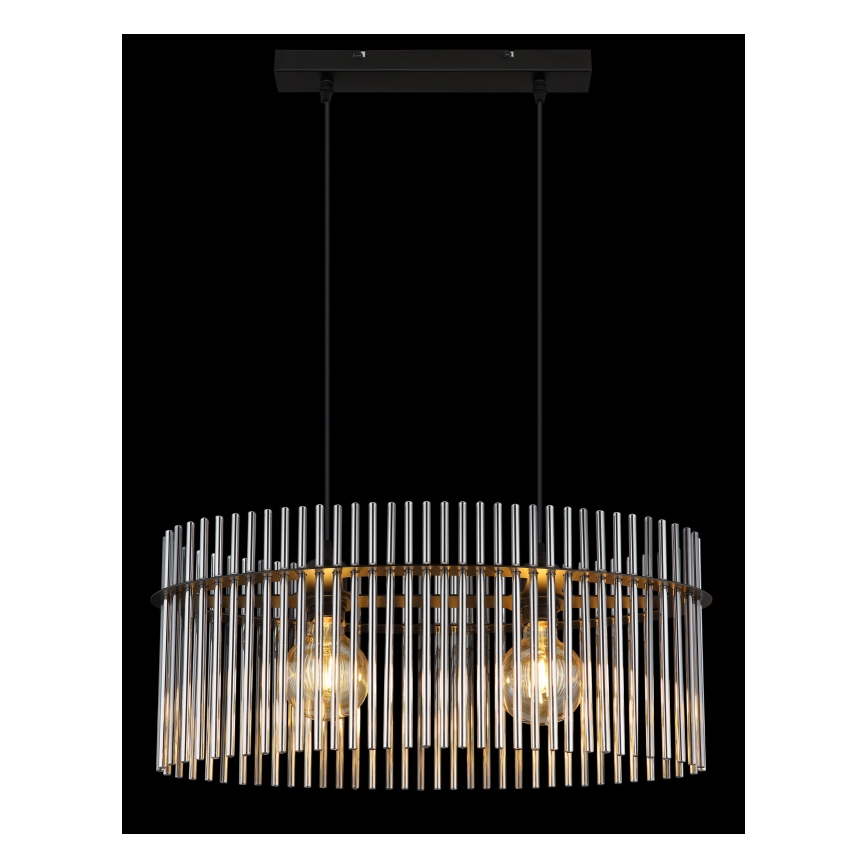 Globo - Suspension filaire 2xE27/60W/230V noir