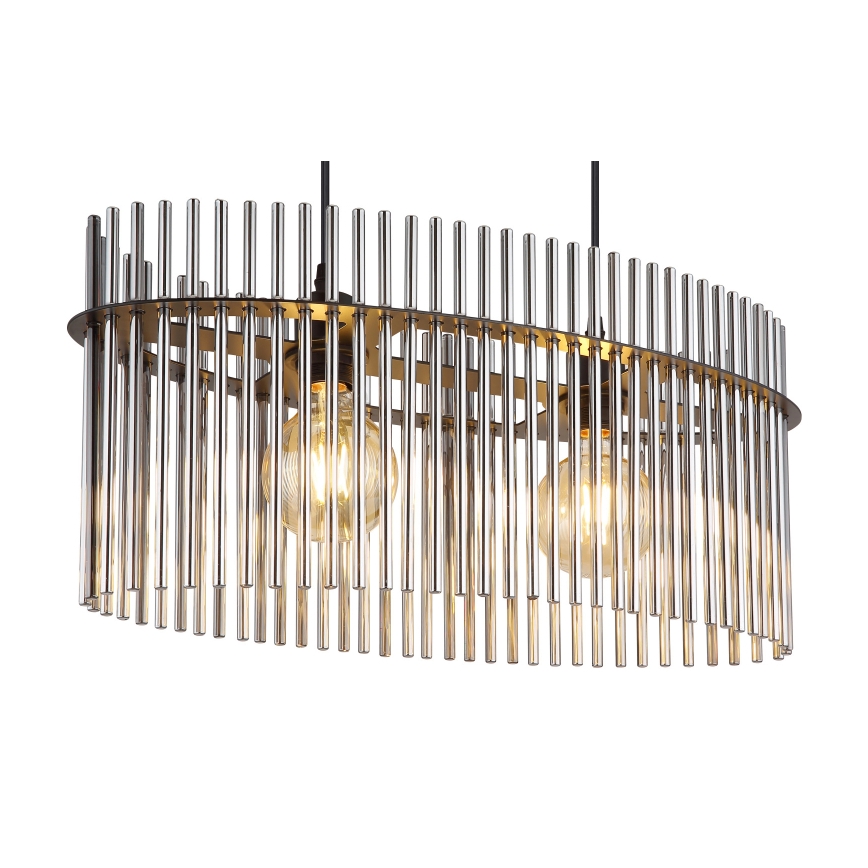 Globo - Suspension filaire 2xE27/60W/230V noir