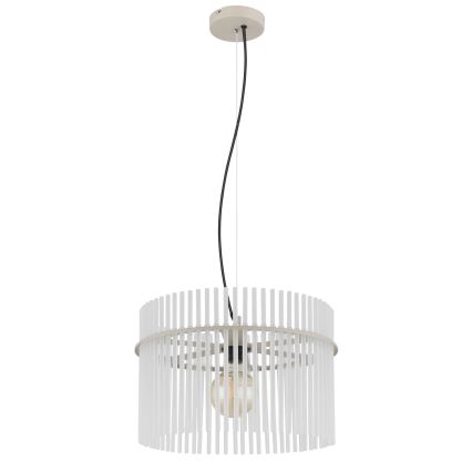 Globo - Lampada a sospensione con cavo 1xE27/60W/230V Ø 40 cm crema