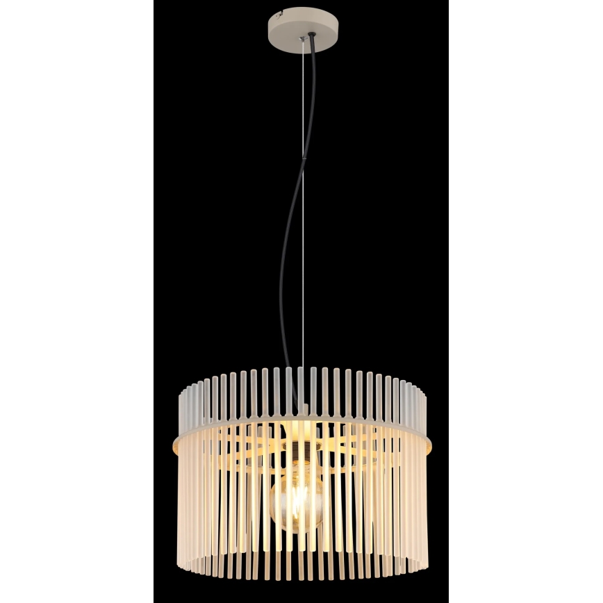 Globo - Pendelleuchte mit Kabel 1xE27/60W/230V Ø 40 cm cremefarben