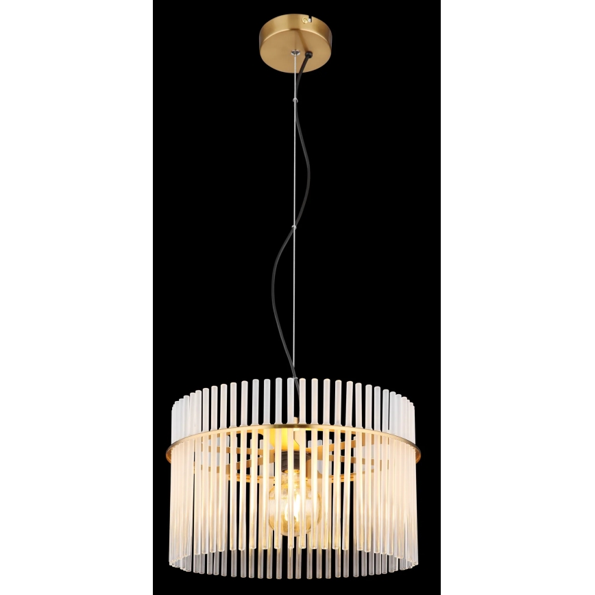 Globo - Lampadario a sospensione con filo 1xE27/60W/230V diametro 40 cm oro