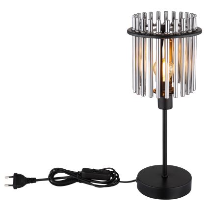 Globo - Lampada da tavolo 1xE14/40W/230V diametro 15 cm nero