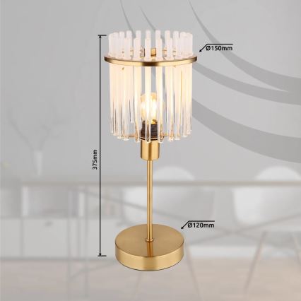 Globo - Tischleuchte 1xE14/40W/230V d 15 cm golden
