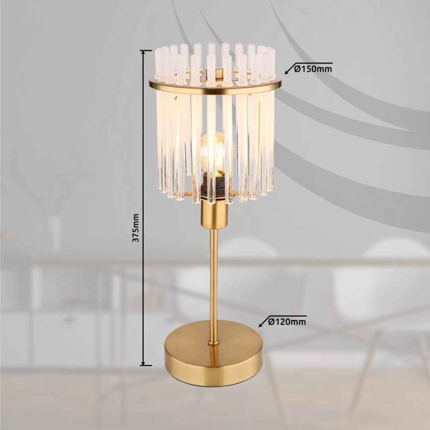 Globo - Tischleuchte 1xE14/40W/230V d 15 cm golden
