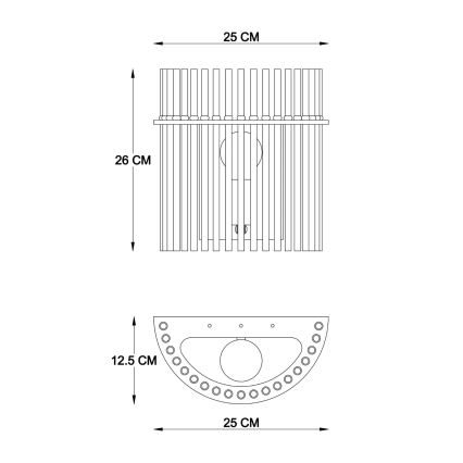 Globo - Applique murale 1xE27/60W/230V noir