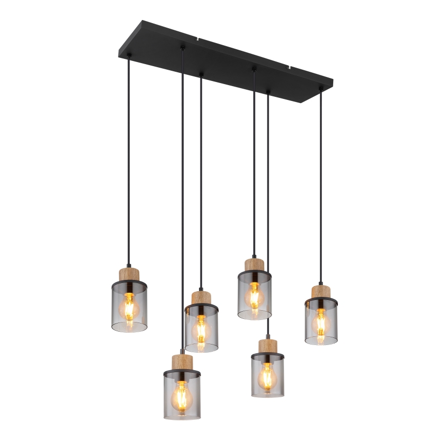 Globo - Suspension filaire 6xE27/15W/230V