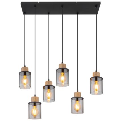 Globo - Suspension filaire 6xE27/15W/230V