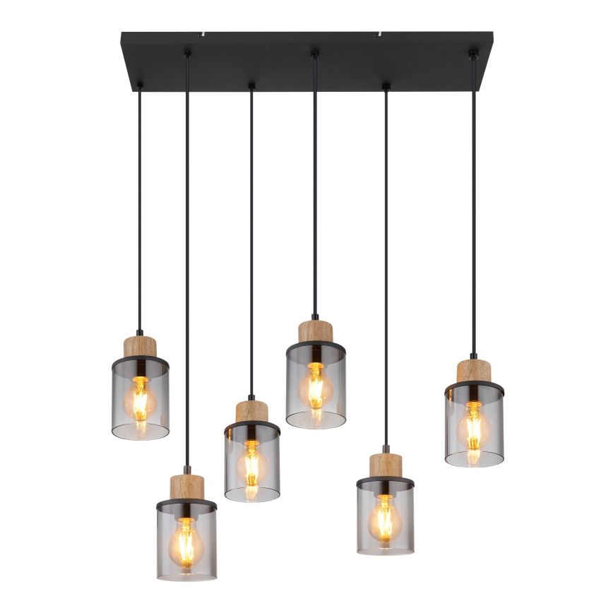 Globo - Suspension filaire 6xE27/15W/230V