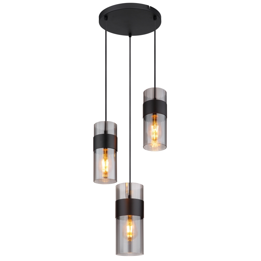 Globo - Lampadario a sospensione con filo 3xE27/60W/230V