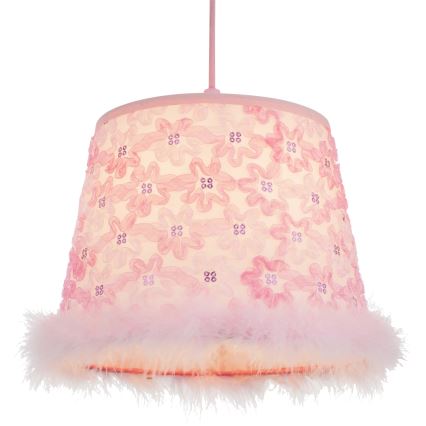 Globo - Lampadario a sospensione per bambini 1xE27/60W/230V rosa