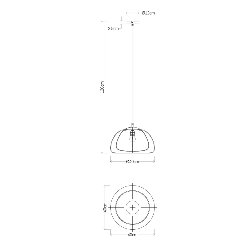 Globo - Suspension filaire 1xE27/60W/230V