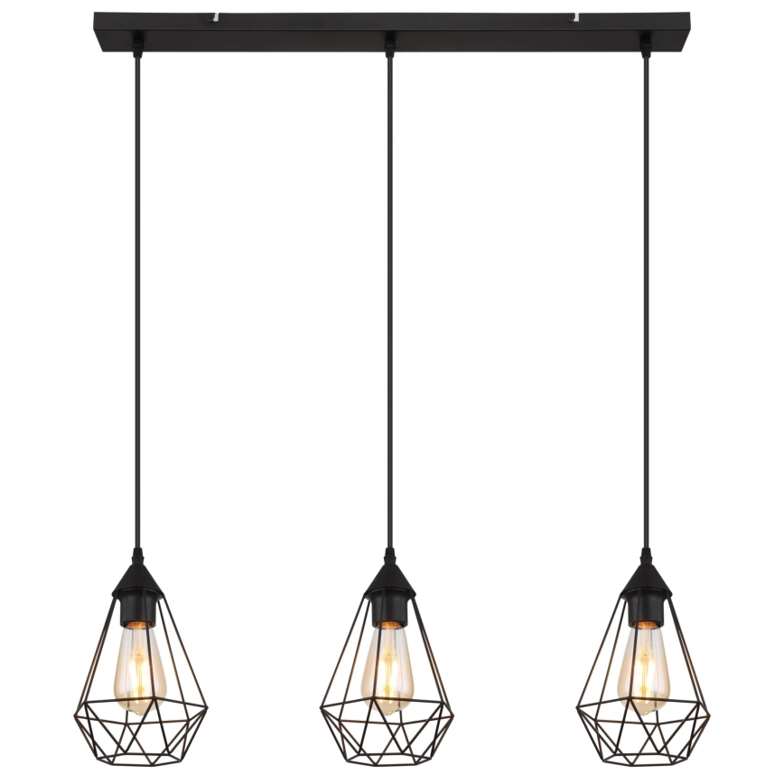 Globo - Suspension filaire 3xE27/60W/230V