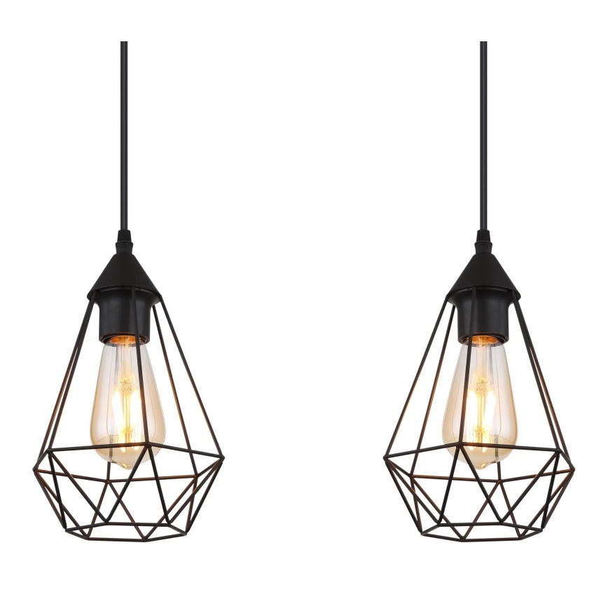 Globo - Suspension filaire 3xE27/60W/230V
