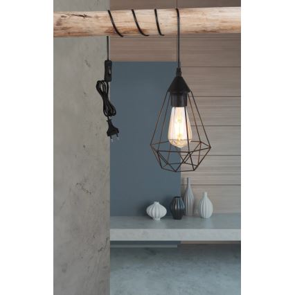 Globo - Suspension à brancher sur prise 1xE27/60W/230V