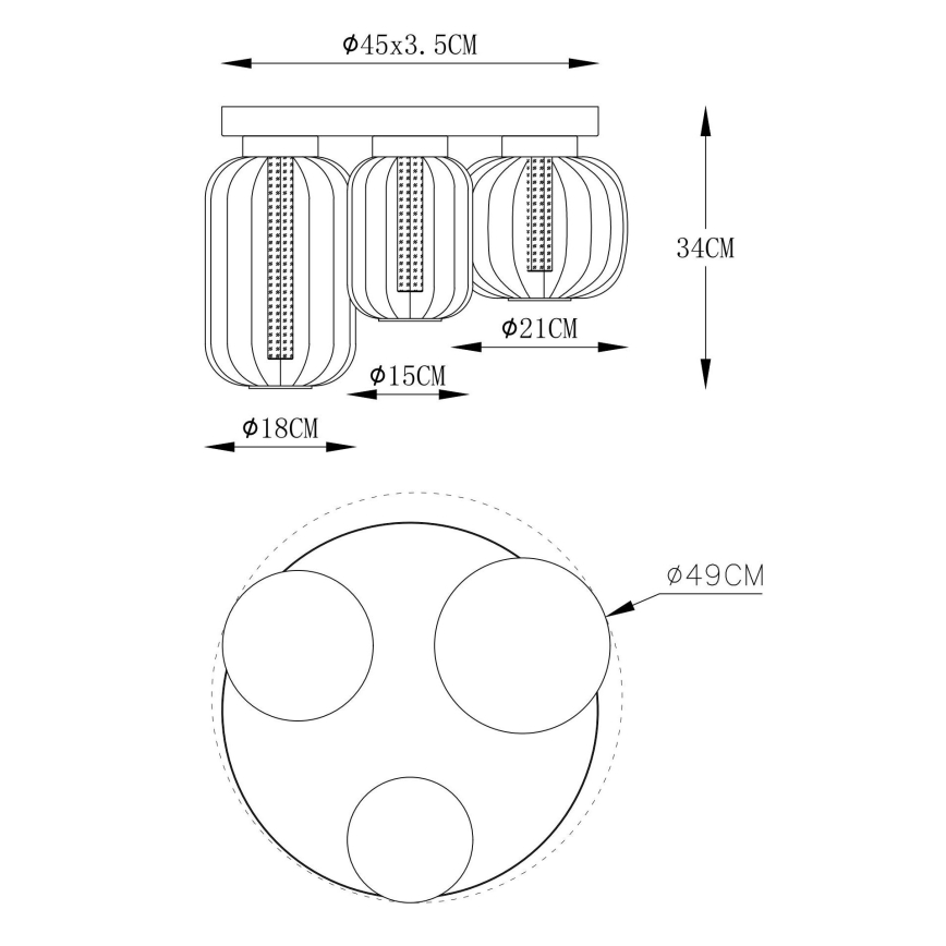 Globo - Plafonnier LED/23W/230V