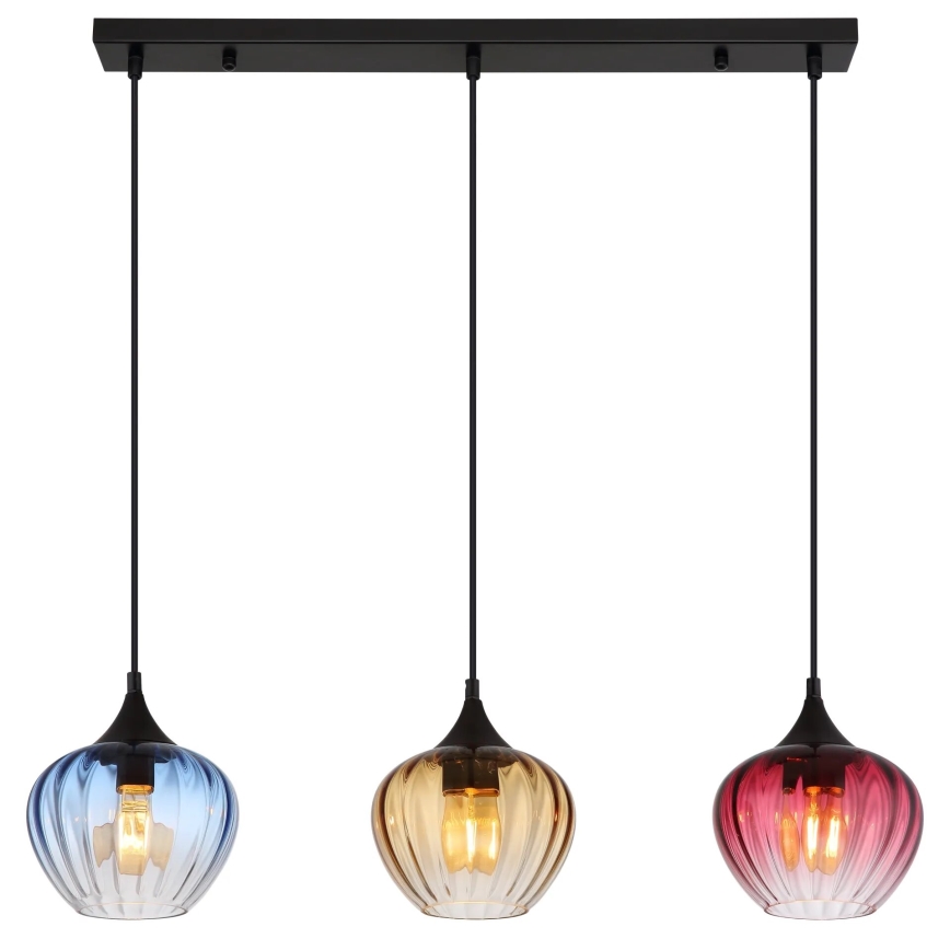 Globo - Lampadario a sospensione con filo 3xE27/60W/230V
