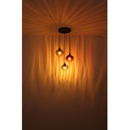 Globo - Lampadario a sospensione con filo 3xE27/60W/230V