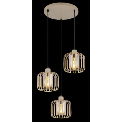 Globo - Lampadario a sospensione con cavo 3xE27/40W/230V