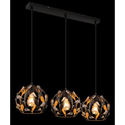 Globo - Suspension filaire 3xE27/40W/230V
