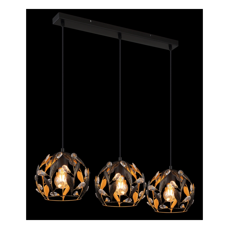 Globo - Suspension filaire 3xE27/40W/230V