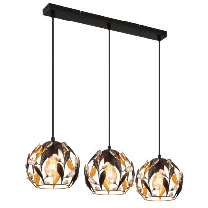Globo - Suspension filaire 3xE27/40W/230V