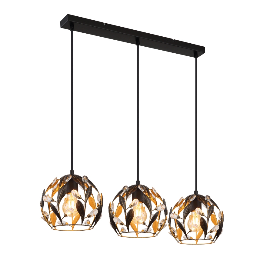 Globo - Suspension filaire 3xE27/40W/230V