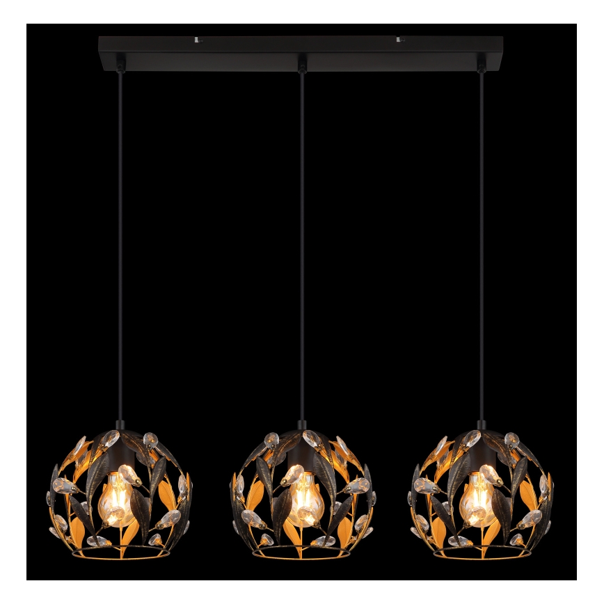 Globo - Suspension filaire 3xE27/40W/230V