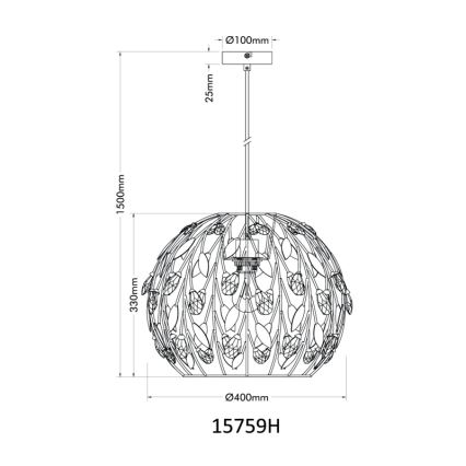 Globo - Hängeleuchte 1xE27/40W/230V d 40 cm