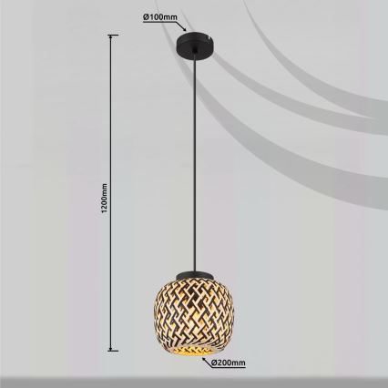 Globo 15766H - Suspension filaire COLLY 1xE27/15W/230V d. 20 cm