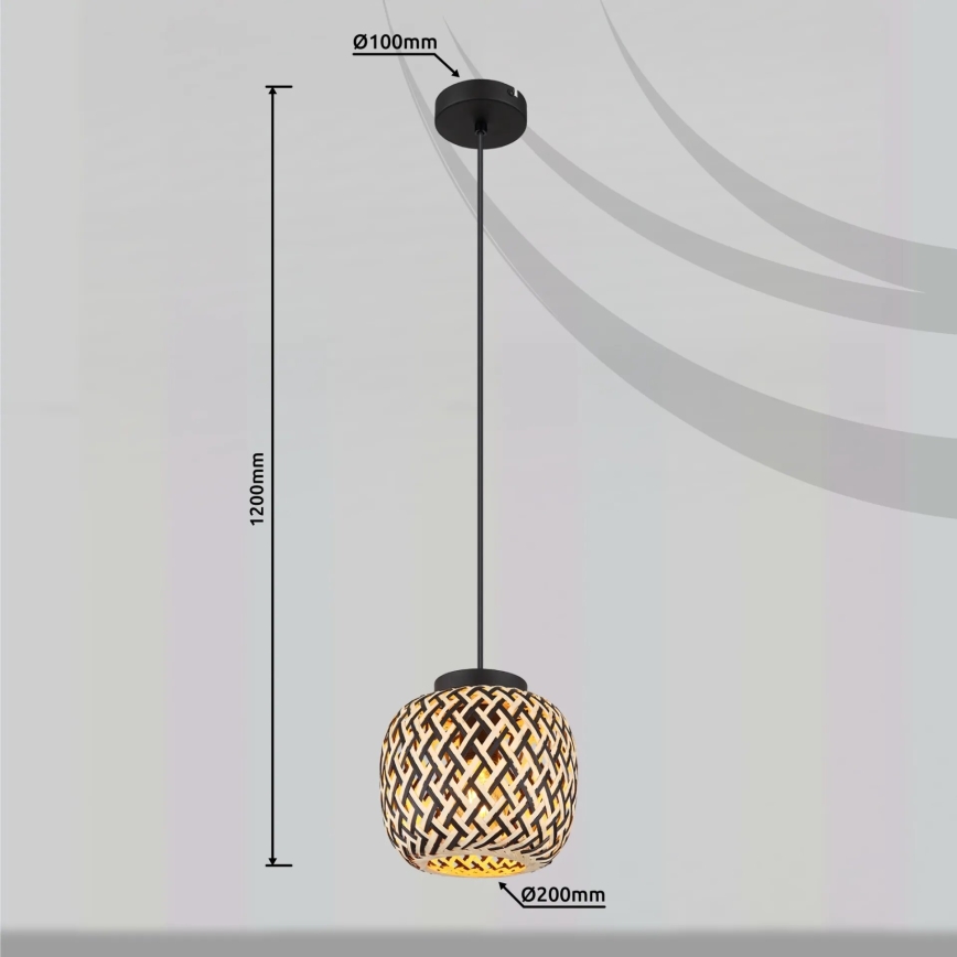 Globo 15766H - Suspension filaire COLLY 1xE27/15W/230V d. 20 cm