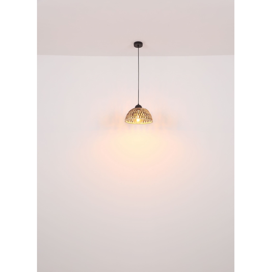 Globo - Hängeleuchte an Schnur 1xE27/15W/230V Bambus