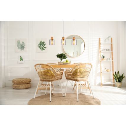 Globo - Suspension sur câble 3xE27/25W/230V