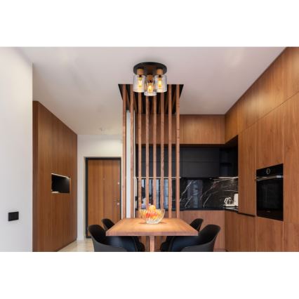 Globo - Plafoniera a soffitto 3xE27/25W/230V Ø 30 cm