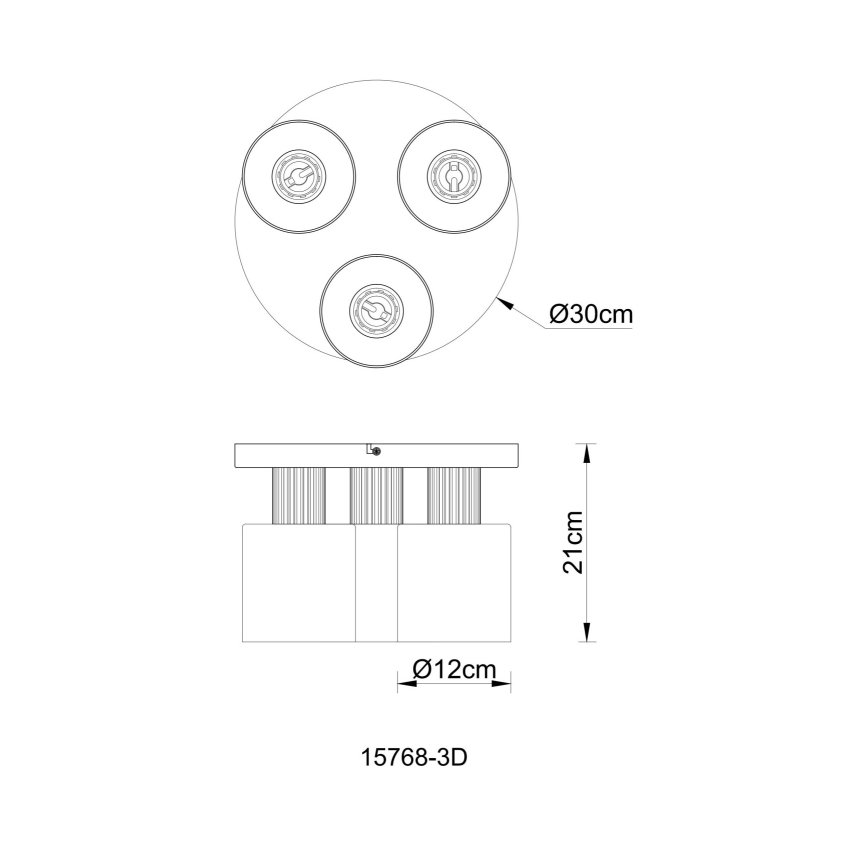 Globo - Plafonnier d'intérieur à montage apparent 3xE27/25W/230V Ø 30 cm
