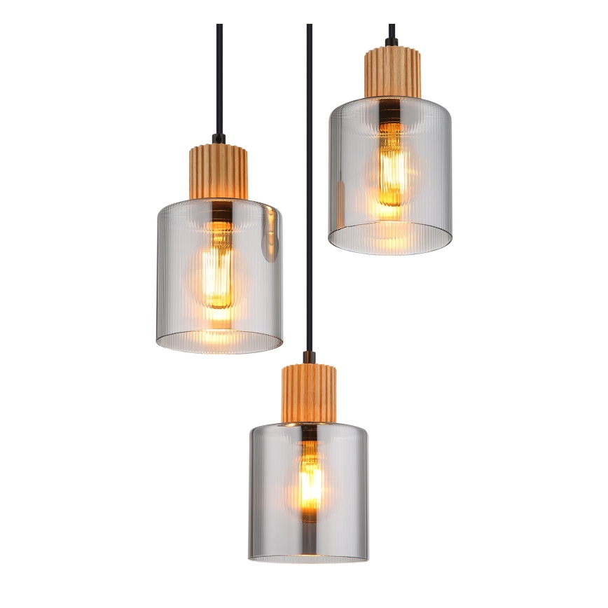 Globo - Lampadario a sospensione con cavo 3xE27/25W/230V Ø 30 cm