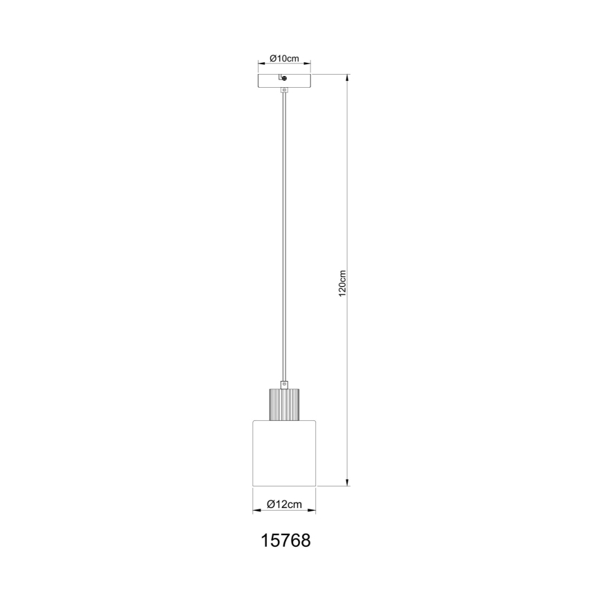 Globo - Lampada a sospensione con cavo 1xE27/25W/230V, Ø 12 cm