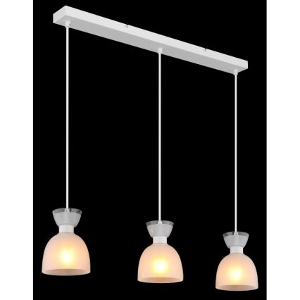 Globo - Suspension filaire 3xE14/40W/230V blanc